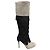 Autre Marque Sergio Rossi Wildlederstiefel Schwarz Grau