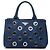 Prada Blue Small Canvas Canapa Satchel mit Ösen
