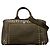 Borsa Satchel Prada Green Large Canvas Canapa Bijoux