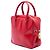 Prada Borsa Bauletto Quadrata Small in Saffiano Vernice Rossa - vista 2
