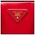 Prada Borsa Bauletto Quadrata Small in Saffiano Vernice Rossa - vista 5