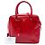Prada Borsa Bauletto Quadrata Small in Saffiano Vernice Rossa - vista 7