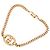 Bracciale a catena Dior Gold placcato oro con strass e logo CD - vista 2