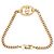 Bracciale a catena Dior Gold placcato oro con strass e logo CD - vista 3