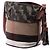 Sac seau Burberry Brown Mini Mega Check Canvas Camouflage Ashby Tassel - vue 2