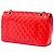 Chanel Red Medium Classic Patent Valentines Heart Charms Single Flap - vista 2