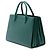 Borsa Satchel Prada Green Saffiano Bibliotheque - vista 2