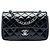 Chanel Black Mini Rectangular Classic Patent Single Flap