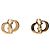 Dior Gold vergoldete CD Logo Clip-On Ohrringe - Ansicht 2