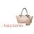 Borsa Valentino Rockstud Mini in pelle di vitello grana marrone - vista 7