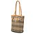 Borsa Bucket Burberry Beige House Check Canvas - vista 2