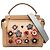 Bolsa Fendi Flowerland Dotcom Medium em couro marrom