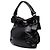Borsa a tracolla Chloé Bay Large in pelle nera - vista 2