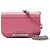 Bolsa Tiracolo com Aba Sybille em Couro Spazzolato Rosa Prada - vista 7