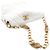 Chanel Borsa Hobo Piccola CC Matelassé in Pelle d'Agnello Bianca con Catena - vista 14