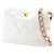 Chanel Borsa Hobo Piccola CC Matelassé in Pelle d'Agnello Bianca con Catena - vista 15