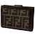 Fendi Brown Zucca Canvas Bifold Kisslock Compact Wallet - view 2