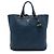 Prada Blue Vitello Daino Offene Convertible Tote