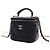 Chanel Mini Vanity Case CC Matelassé in Pelle d'Agnello Nera con Manico e Catena - vista 12