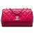 Chanel Red Medium Quilted Lambskin and Caviar Bi Coco Flap