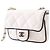 Clutch Chanel White Quilted Lambskin Resin CC Flap Clutch With Chain - vista 12
