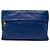Pochette Prada Blue Soft Calf Fold Over