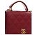 Chanel Red Mini Quilted Lambskin Carry Chic Flap - vista 12