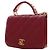 Chanel Red Mini Quilted Lambskin Carry Chic Flap - vista 13