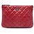 Clutch Chanel Red Small Crinkled Patent O Case