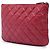 Clutch Chanel Red Small Crinkled Patent O Case - vista 2