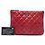 Clutch Chanel Red Small Crinkled Patent O Case - vista 6