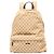 Gucci Beige Large GG Canvas Web Tag Rucksack