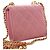 Chanel Mini CC Quilted Caviar Top Handle Clutch con Catena Rosa - vista 13