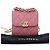 Chanel Mini CC Quilted Caviar Top Handle Clutch con Catena Rosa - vista 3