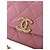 Chanel Mini CC Quilted Caviar Top Handle Clutch con Catena Rosa - vista 4