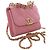 Chanel Mini CC Quilted Caviar Top Handle Clutch con Catena Rosa - vista 7