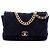 Chanel Blue Maxi Tweed 19 Flap