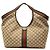 Borsa Tote Gucci Beige Large GG Canvas Web Giglio