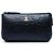 Pouch Chanel Blue CC Embossed Lambskin Camellia