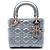 Dior Gray Mini Satin Cannage Swarovski Crystal Lady Dior