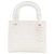 Dior White Mini Ultra Matte Calfskin Diamond Cannage Lady Dior - vista 11