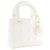 Dior White Mini Ultra Matte Calfskin Diamond Cannage Lady Dior - vista 12