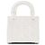 Dior White Mini Ultra Matte Calfskin Diamond Cannage Lady Dior - vista 2