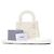 Dior White Mini Ultra Matte Calfskin Diamond Cannage Lady Dior - vista 6