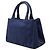 Prada Borsa Tote Small Canvas Canapa Logo Blu - vista 2