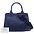 Prada Borsa Tote Small Canvas Canapa Logo Blu - vista 7