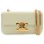 Céline Sac à épaule à chaîne Celine Claude en cuir de veau brillant vert Triomphe