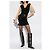 Dsquared2 Schwarzes Kleid mit V-Ausschnitt - Ansicht 2