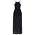 Diesel D-AMAMI langes schwarzes Nylon Kleid