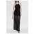 Diesel D-AMAMI langes schwarzes Nylon Kleid - Ansicht 3